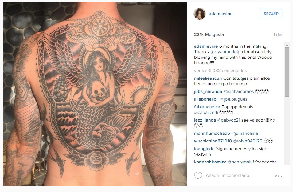 Adam Levine Emplea 6 Meses En Hacerse Este Impresionante Tatuaje Buho